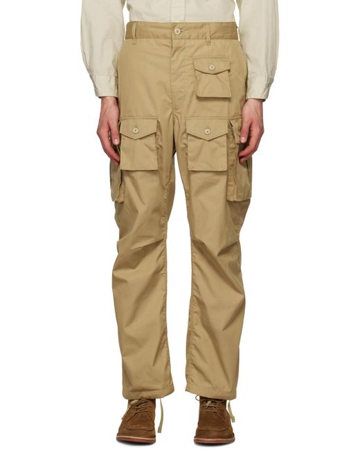 Engineered Garments Natural Tan Bellows Pockets Cargo Pants for men