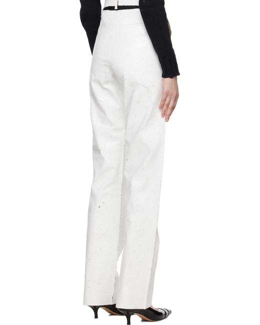 MM6 by Maison Martin Margiela ホワイト テーラードパンツ Black