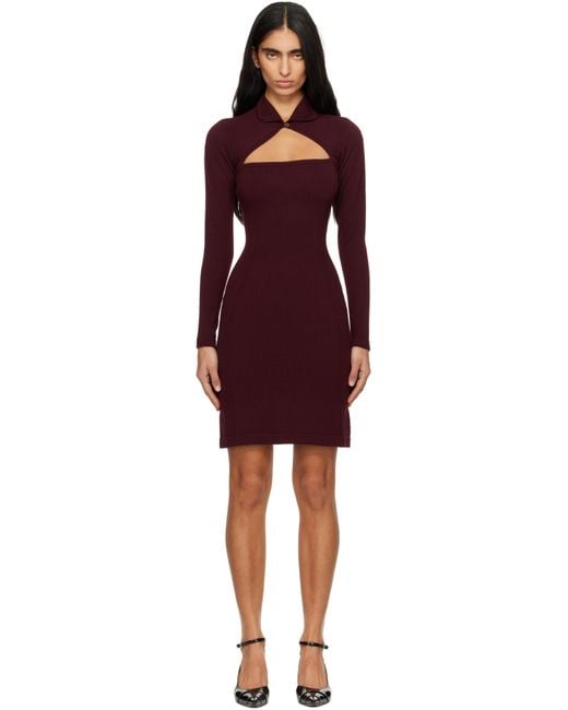 Vivienne Westwood Red Burgundy Pamela Minidress