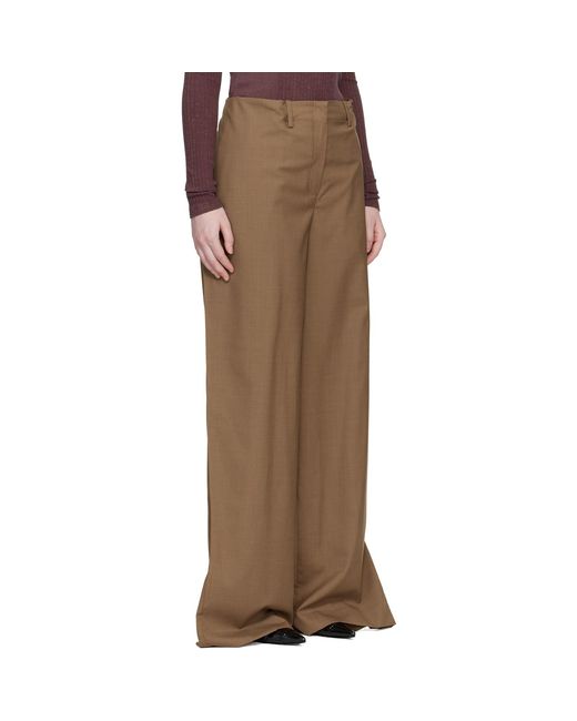 Mugler Brown Super Fine Mela Trousers