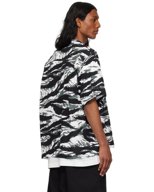 TAKAHIROMIYASHITA The Soloist Black Tiger Camouflage Shirt for men