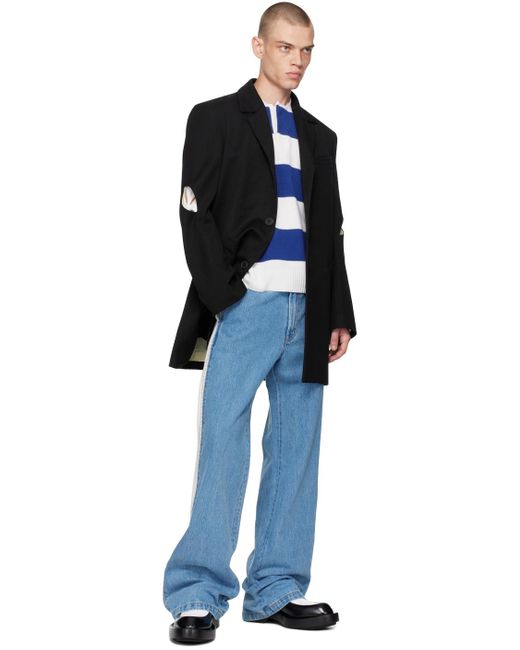 STEFAN COOKE Rugby Long Sleeve Polo in Blue for Men | Lyst