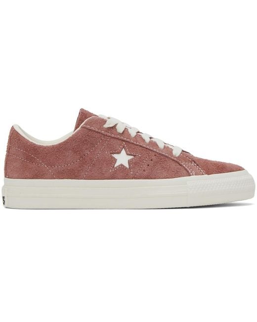 Converse Black Burgundy One Star Pro Sneakers for men