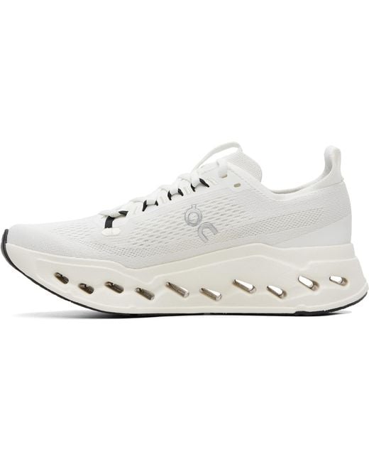 On Shoes White Cloudsurfer Max Sneakers for men
