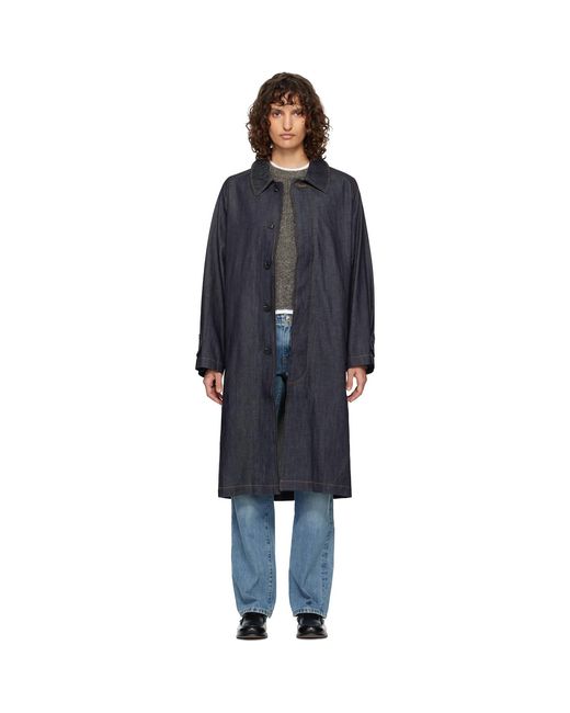 A.P.C. Black Amy Denim Mac Coat