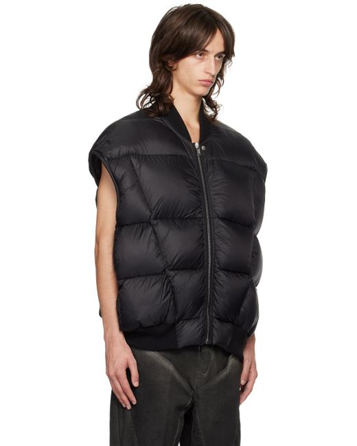 Rick Owens Black Porterville Luxor Flight Down Vest for men