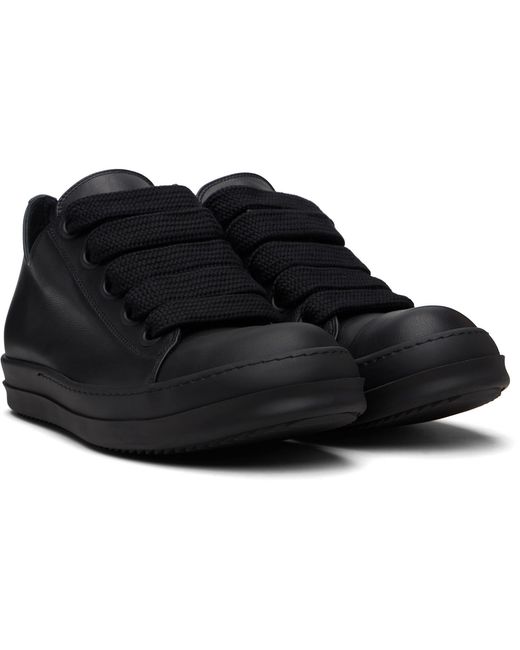 Rick Owens Black Temple Jumbolace Low Sneaks Sneakers for men