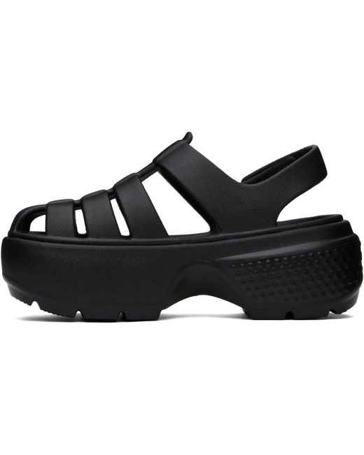 CROCSTM ブラック Stomp フィッシャーマン サンダル Black