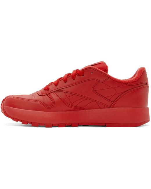 Maison Margiela Reebok Edition Classic Leather Tabi Sneakers in Red for Men  - Lyst