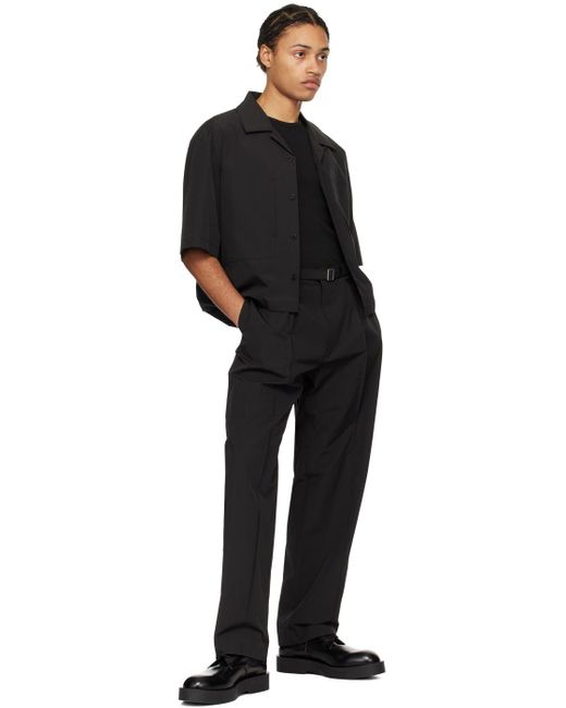 Pantalon noir à ceinture Amomento pour homme en coloris Black