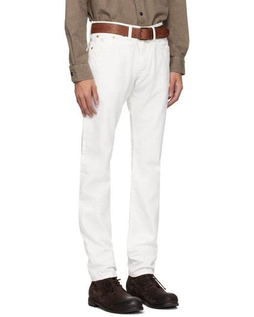 RRL White Slim-fit Jeans for men