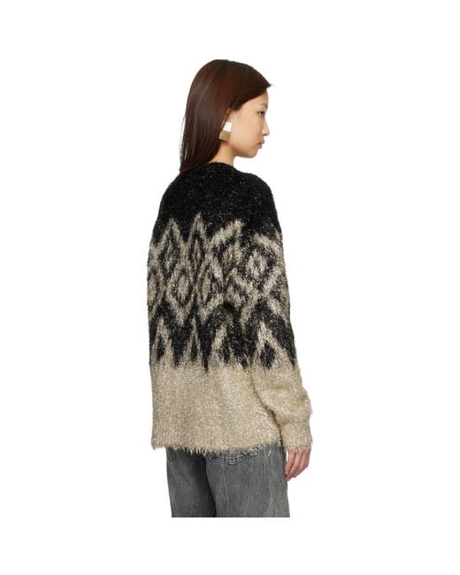 Acne Black Metallic Knit Sweater