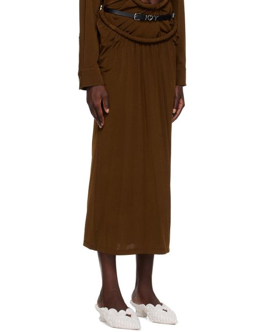 Y. Project Brown Arc Maxi Skirt
