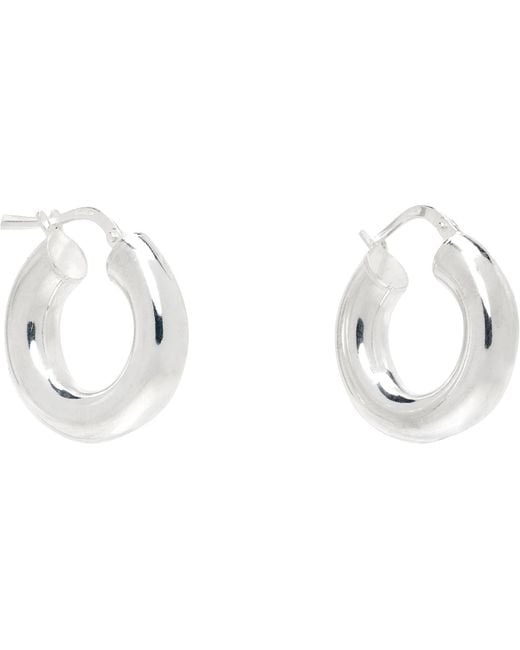 Sophie Buhai White Tiny Everyday Hoop Earrings