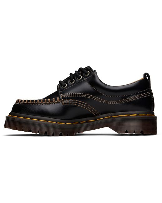 Dr. Martens Black Lowell Leather Moc Toe Derbys