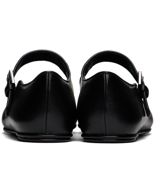 The Row Black Ava Ballerina Flats