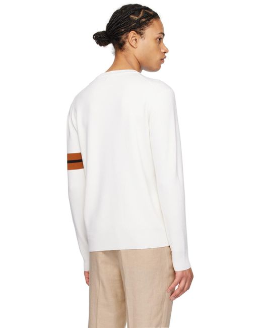 Zegna Multicolor White Stripe Sweatshirt for men