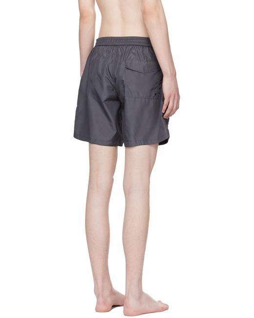 Maillot de bain réversible gris à motif baroque Versace pour homme en coloris Black