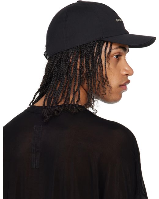 メンズ Rick Owens ブラック Hollywood ベースボールキャップ Black