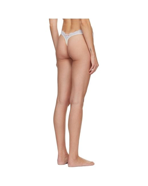 Fruity Booty White Off- & Lacie Thong