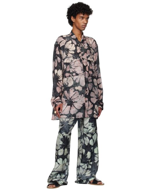 メンズ Dries Van Noten ゴールド ストーン シグネットリング Metallic