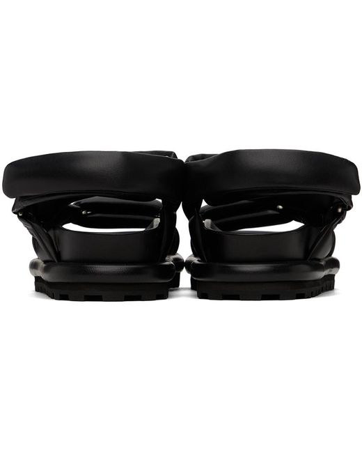 Sandales rembourrées noires Jil Sander pour homme en coloris Black