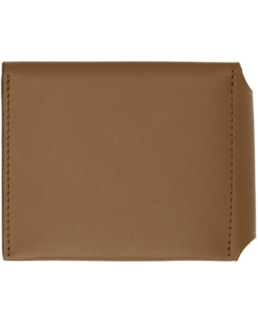 Acne Green Brown Folded Card Wallet for men