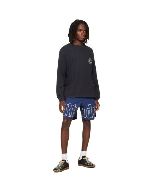Rhude Blue Safari Crest' T-Shirt for men