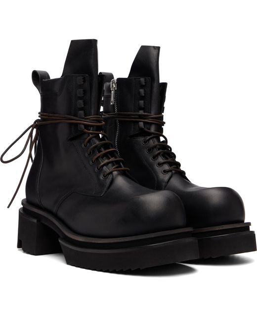 Rick Owens Black Tower Low Army Bogun Boots for men