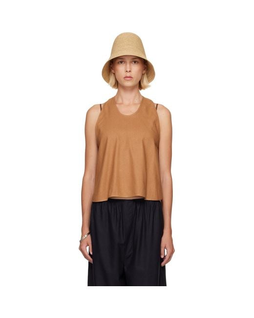 Baserange Black Tan Apron Top