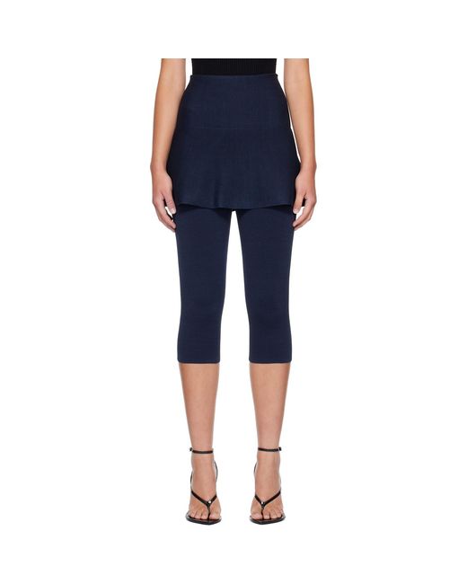 Alaïa Blue Alaïa Compact Knit Skirt leggings