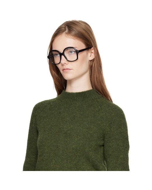 Loewe Black Slim Oversized Glasses