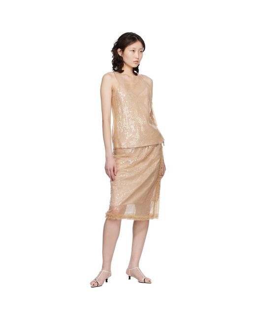 Renaissance Renaissance Natural Tati Sequin Top