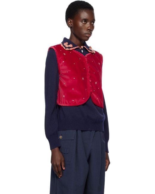 Caro Editions レッド Ravnbak Ballerina ベスト Red