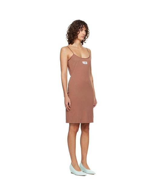 MM6 by Maison Margiela Black Tan Cotton Minidress