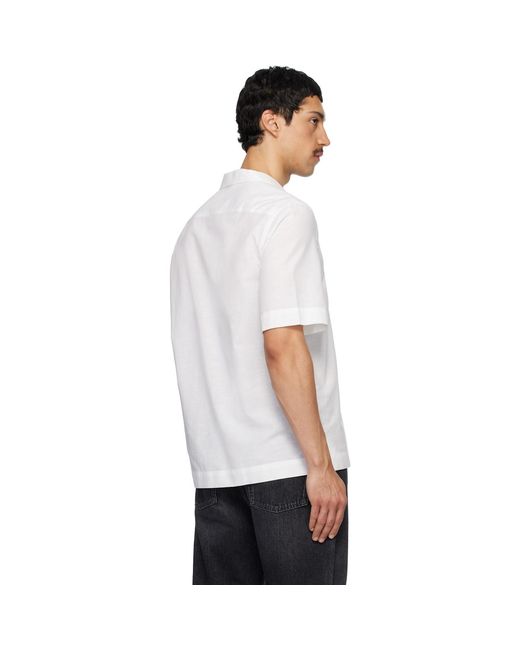 Paul Smith White Off- Short Sleeve Regular Fit Shirt for men