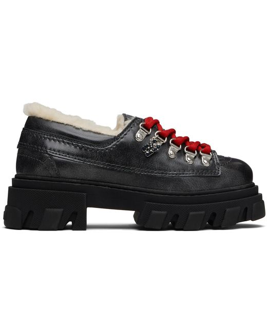 Ganni Black Cleated Derbys