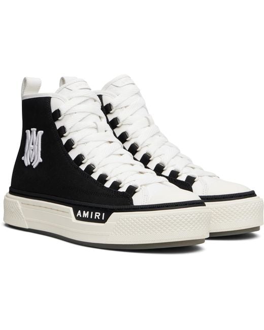 Amiri Black Ankle-High Sports Shoes "Ma Court Hi" for men