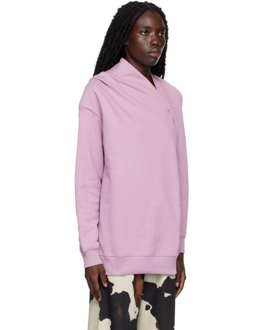 Dries Van Noten Pink Asymmetric Sweatshirt