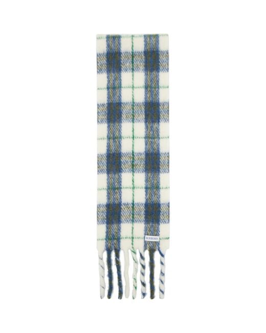 Burberry Blue Small Check Scarf
