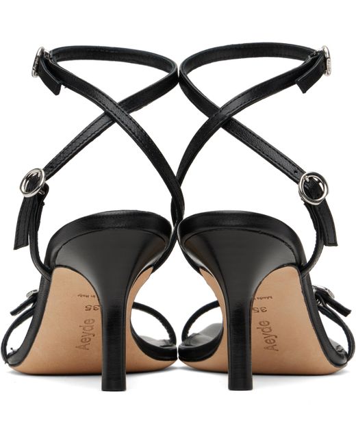 Sandales À Talon Aiguille Hallie Noires En Cuir Aeyde en coloris Black