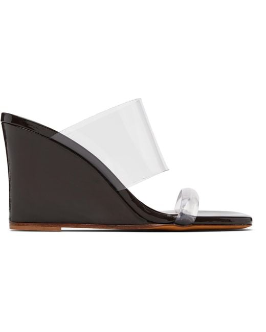 Maryam Nassir Zadeh Black Olympia Wedge Heeled Sandals