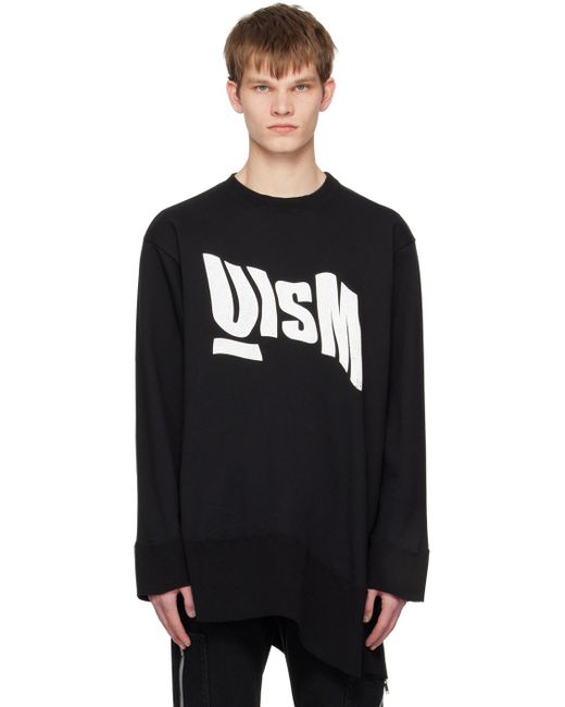 Undercoverism Black Asymmetric Sweatshirt for men