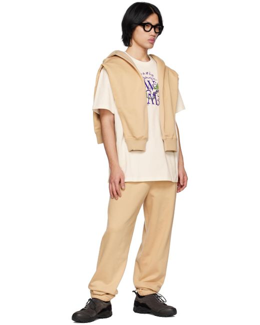 Wooyoungmi Natural Beige Drawstring Lounge Pants for men