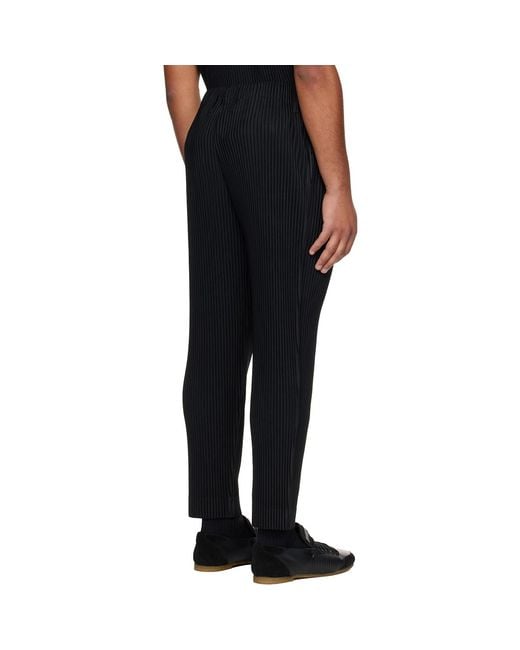 Homme Plissé Issey Miyake Black Basics Trousers for men