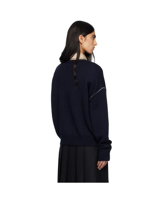 A.P.C. Blue Logo 'A.P.C' Sweater
