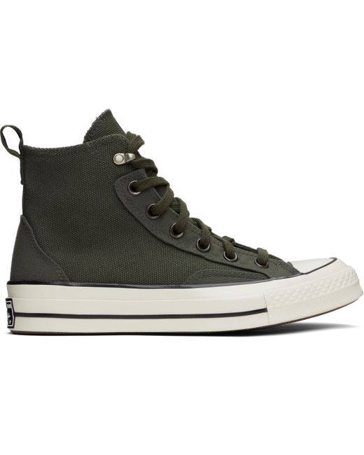 Converse Black Khaki Chuck 70 Jungle Cloth Overlay Sneakers for men