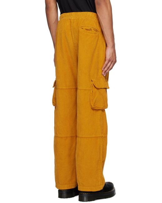 Les Tien Yellow Drawstring Cargo Pants for Men | Lyst