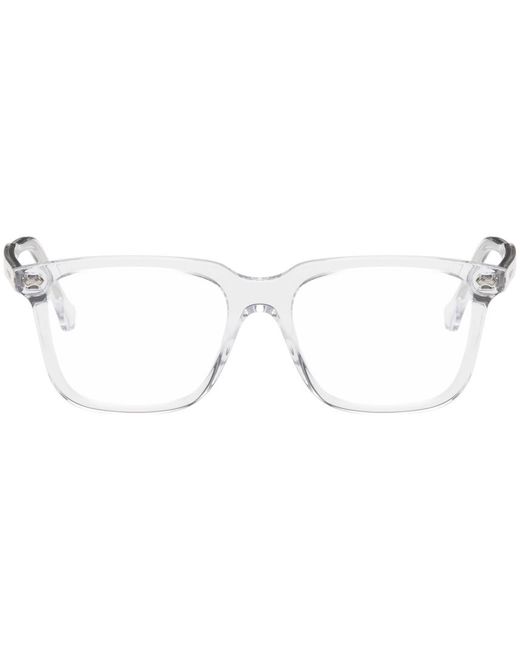 Gucci Black Transparent Square Glasses for men