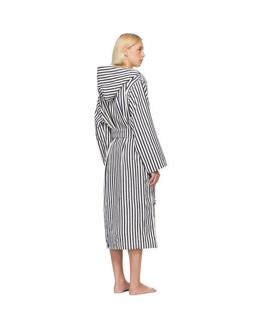 Tekla Gray Terry Hooded Bathrobe